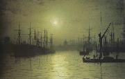 Atkinson Grimshaw rNightfall down the Thames (nn03) oil painting picture wholesale